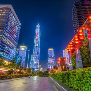 Shenzhen Futian night view city light show